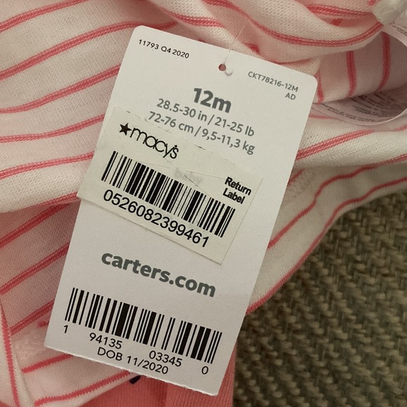 NWT!!!!! 3 piece Carter’s Strawberry Outfit - Picture 8 of 9